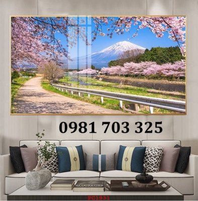 Gạch tranh thác nước trang trí