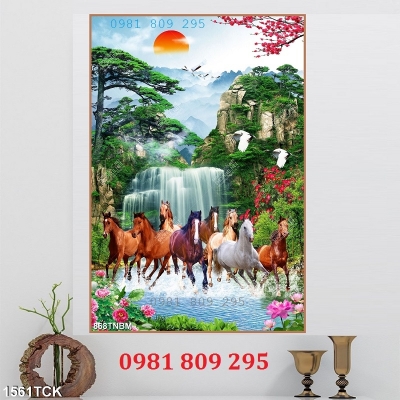 Tranh gạch phong thủy mã đáo thành công HP664