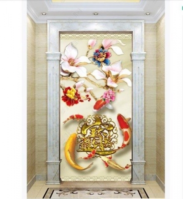 Tranh gạch 3d ốp tường hoa ngọc 3d - 6433XN