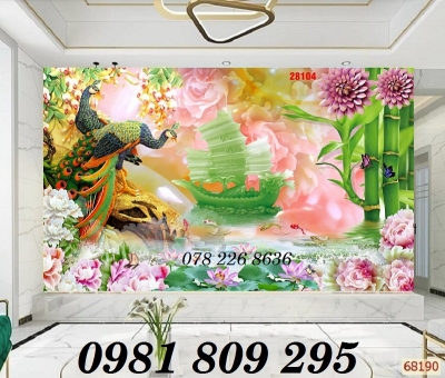 Tranh phong cảnh đồng quê - gạch 3d