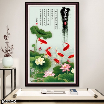 Tranh gạch- tranh cá chép