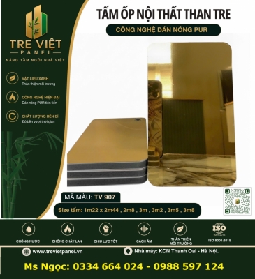 Tấm ốp than tre tráng gương