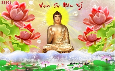 tranh phật giáo,gạch tranh ốp phòng thờ