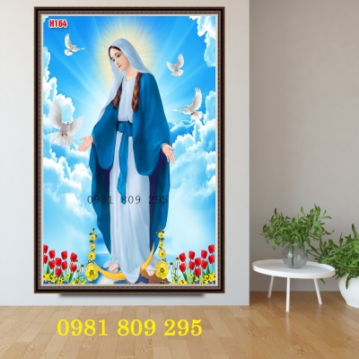 Tranh gạch công giáo hình Đức mẹ Maria