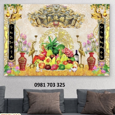 tranh 3D phòng thờ, gạch tranh 3D trang trí