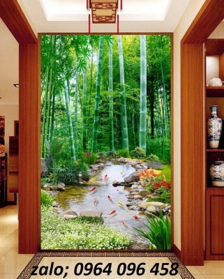 Tranh gạch 3d ốp tường phong cảnh khổ đứng - BCVV5