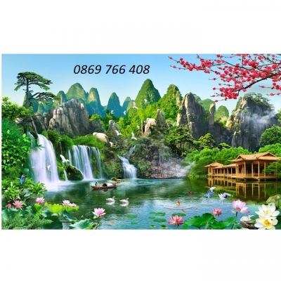 Tranh 3d phong cảnh sơn thủy hữu tình