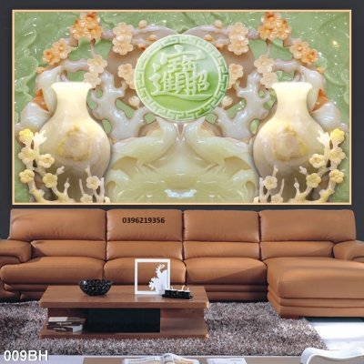 Tranh bình hoa đẹp trang trí 3D