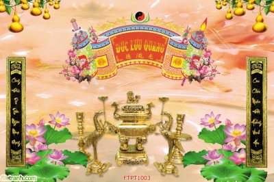 Tranh gạch 3d phòng thờ - MNK87