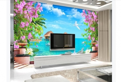 Gạch ốp  tường 3d cảnh biển
