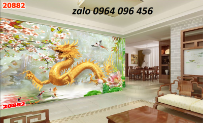 Tranh rồng bay 3d - tranh gạch 3d tranh rồng - FGGC55