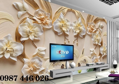 Gạch tranh hoa 3d ốp tường HP2743