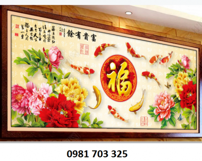 tranh cá chép-gạch tranh phong thủy