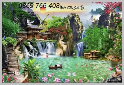 Tranh gạch-tranh 3D phong cảnh