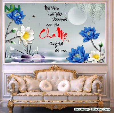 tranh gạch 3d cha mẹ - AG56