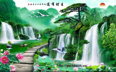 Tranh gạch 3d phong cảnh đồng quê - SXMM7