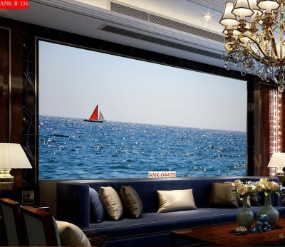 Tranh gạch 3d bờ biển cây dừa 655XP