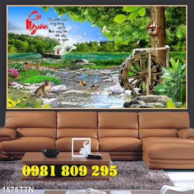 Gạch tranh phong cảnh - tranh phong cảnh 3d - thiên nhiên ốp tường GS6