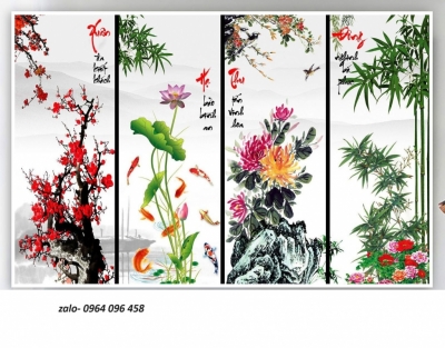Tranh gạch 3d tranh 4 mùa - SJK89
