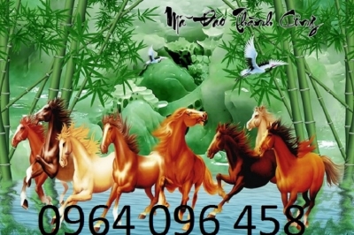 Tranh mã đáo thành công 3d - tranh gạch 3d ốp tường - 900C