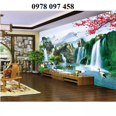 Tranh gạch trang trí phòng khách