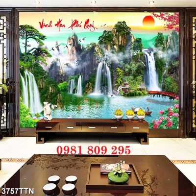 Gạch 3d , gạch ốp tường , tranh phong cảnh