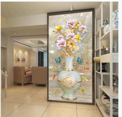 Tranh gạch 3D - tranh bình hoa