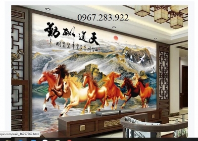 Gạch ốp tường 3D bát mã