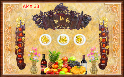 Tranh phòng thờ - gạch tranh 3D
