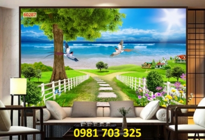 Tranh gạch- gạch tranh 3D phong cảnh biển