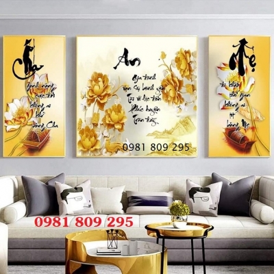 Tranh gạch men hoa sen đẹp JP3258