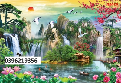 Tranh gạch sơn thủy đẹp trang trí