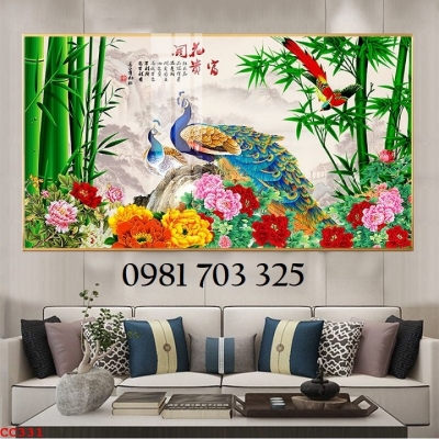 Tranh trang trí tường phòng khách, gạch tranh