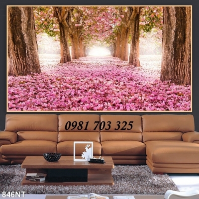 Tranh gạch vườn hoa 3D trang trí