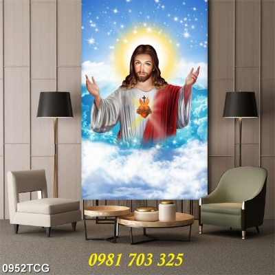 gạch 3D công giáo- tranh gạch men ốp tường