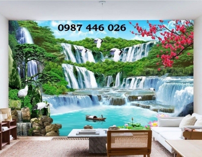Gạch tranh thác nước 3d