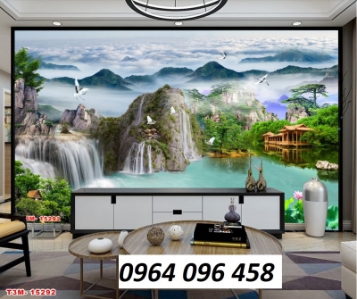 Mẫu tranh gạch 3d trang trí phòng khách - DNNN94