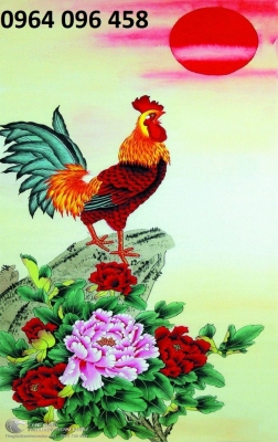 Tranh gạch 3d tranh con gà - XC33