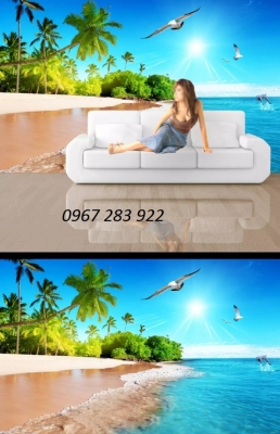 Tranh trang trí tường gạch men phủ UV