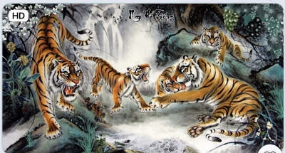 Tranh gạch hổ sơn lâm 3d