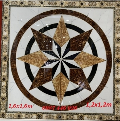 Gạch nền thảm hình vuông khắc vàng HP073