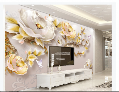 Tranh hoa 3D- tranh gạch trang trí phòng