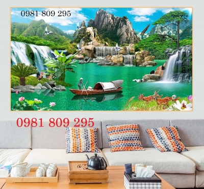 Gạch tranh mới 3d , tranh ốp phòng khách HQ999
