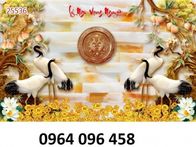 Tranh gạch 3d phong thủy phòng khách - Q96