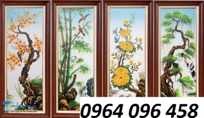 Tranh gạch 3d tứ quý - 843X