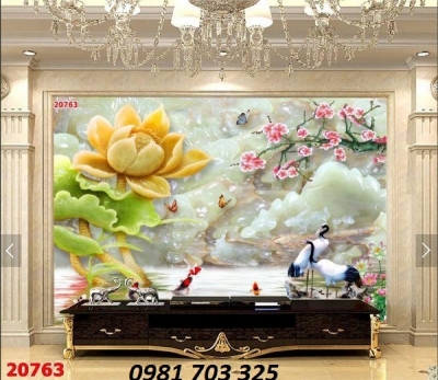 Tranh gạch sứ ngọc 3D trang trí phòng