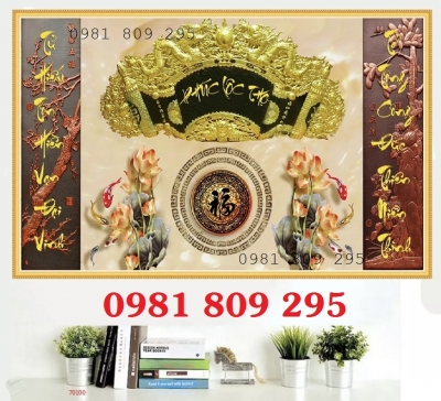 Gạch 3d ốp tường phòng thờ