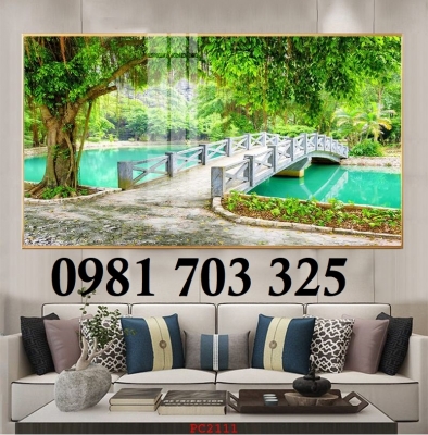 Gạch tranh phong cảnh 3D ốp tường