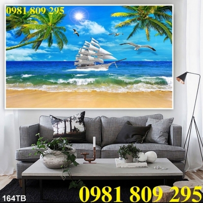 Tranh gạch men , gạch trang trí thuyền buồm