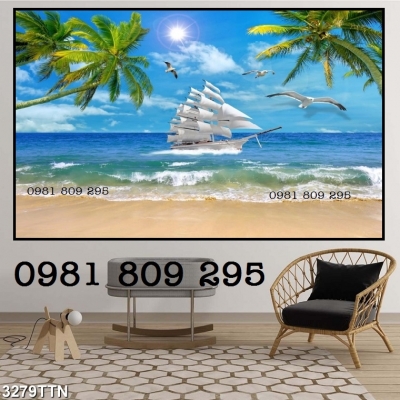 tranh phong cảnh, gạch tranh cảnh biển